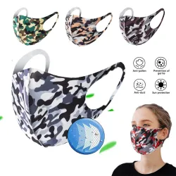 Masque visage à la mode - anti poussière - respirant - lavable - masque éponge